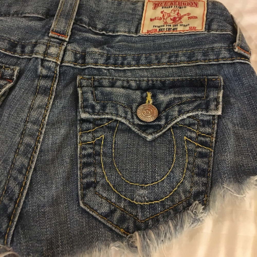 True Religion Joey cut-off shorts